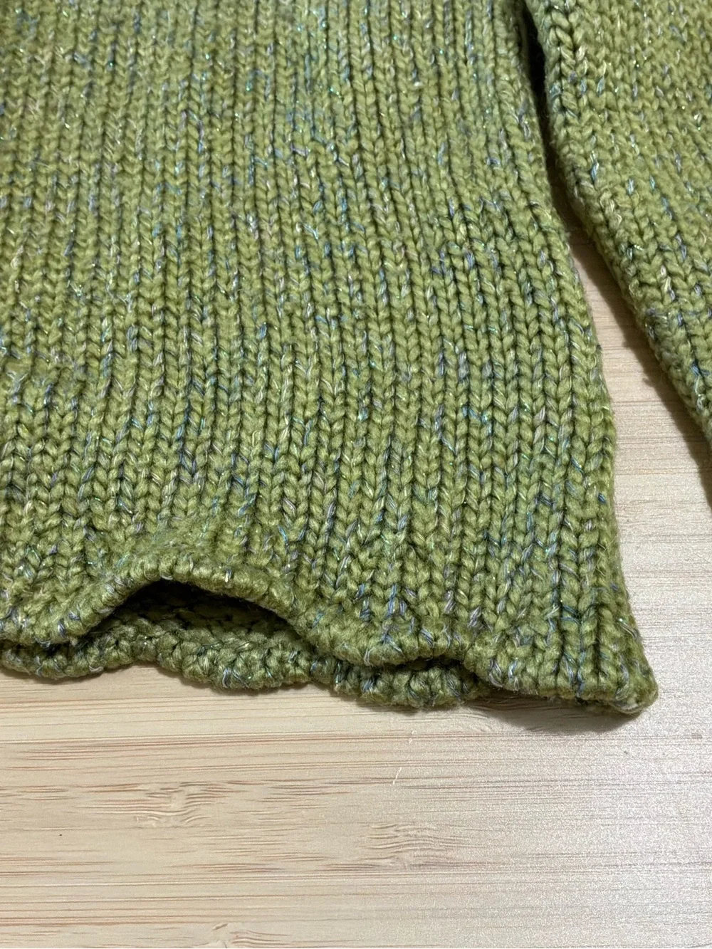 GAP Knit Sweater Olive Green Shimmer 3T